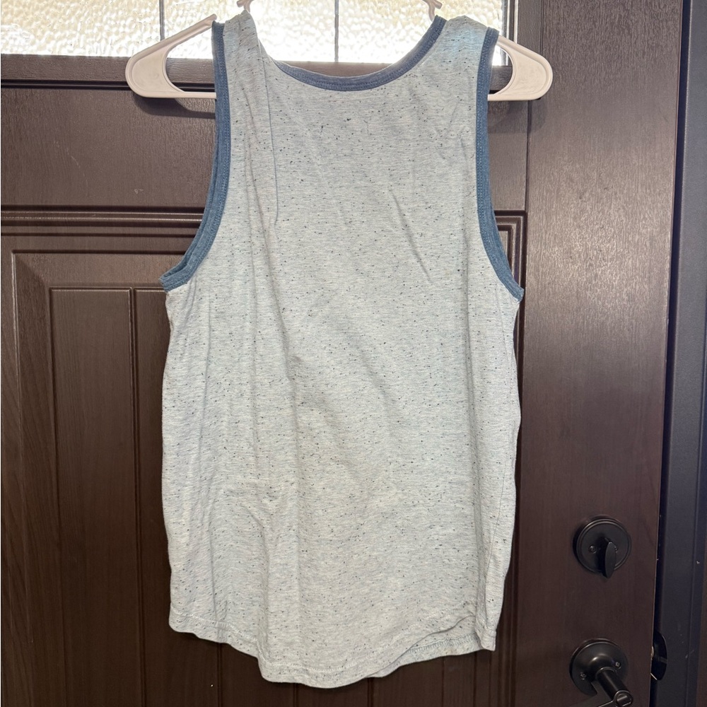 Ocean Current Gray and Blue Tank Top - Picture 2 of 4